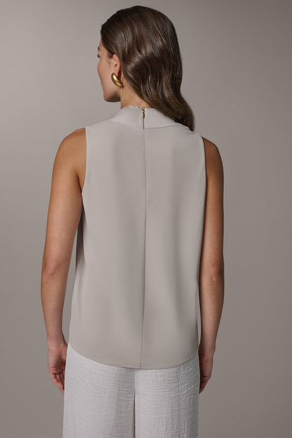 Donna Karan TWIST DRAPE SHOULDER BLOUSE