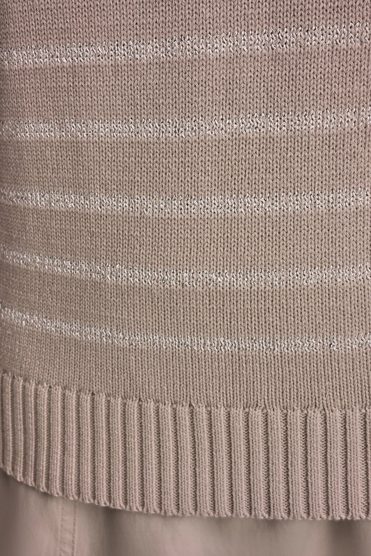 Donna Karan SEQUIN STRIPE SWEATER
