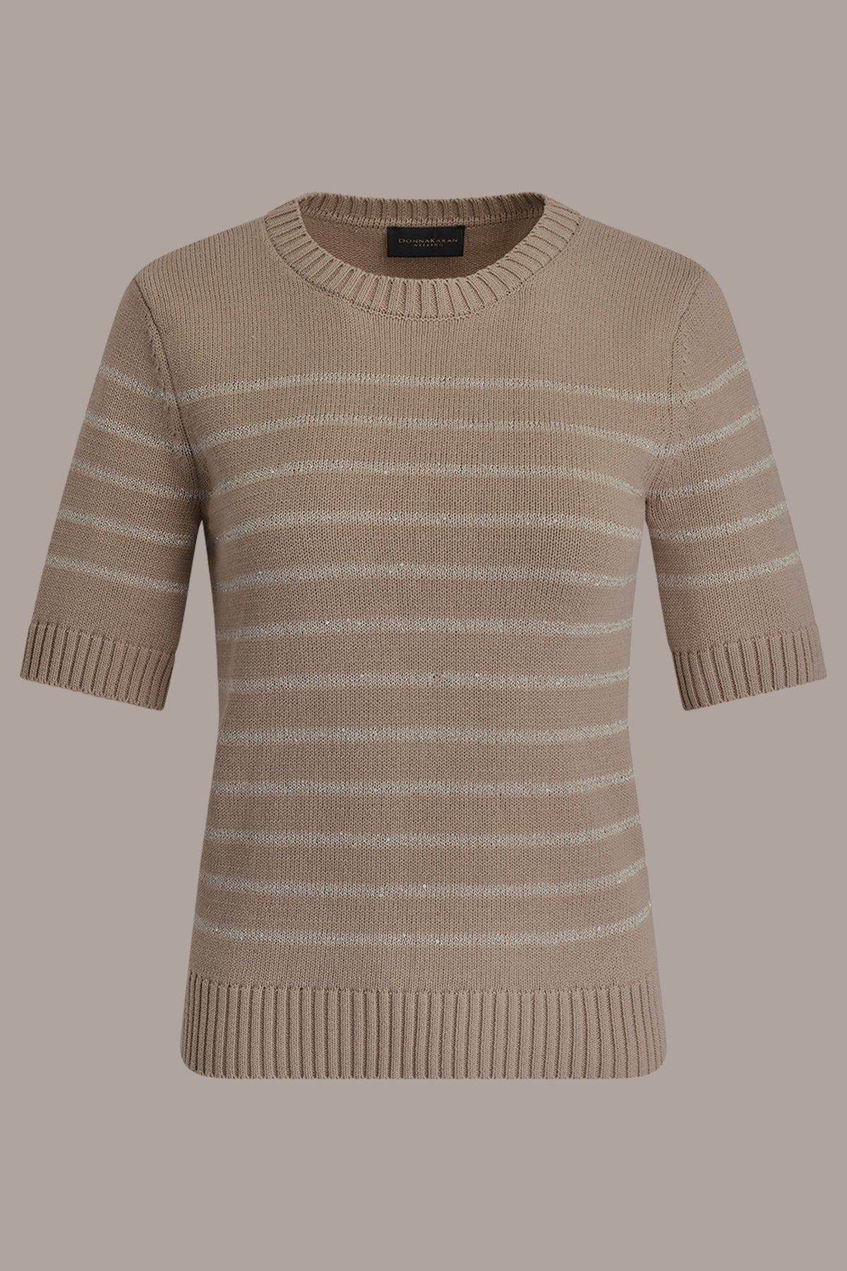Donna Karan SEQUIN STRIPE SWEATER