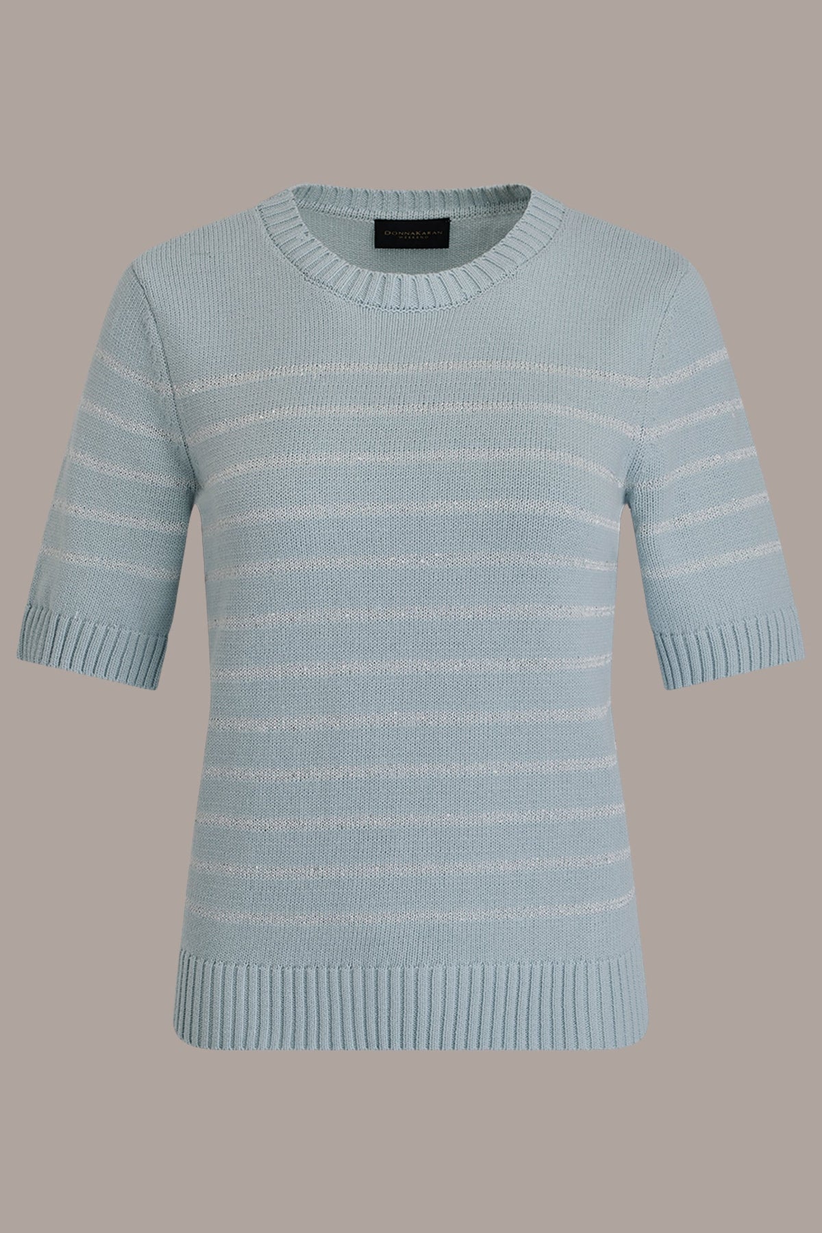 Donna Karan SEQUIN STRIPE SWEATER