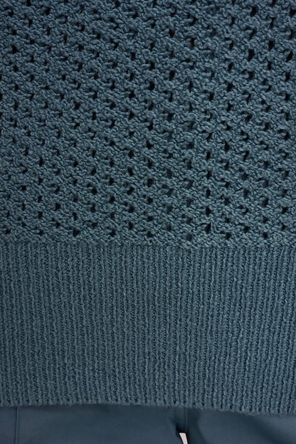 Donna Karan LONG SLEEVE OPEN STITCH SWEATER