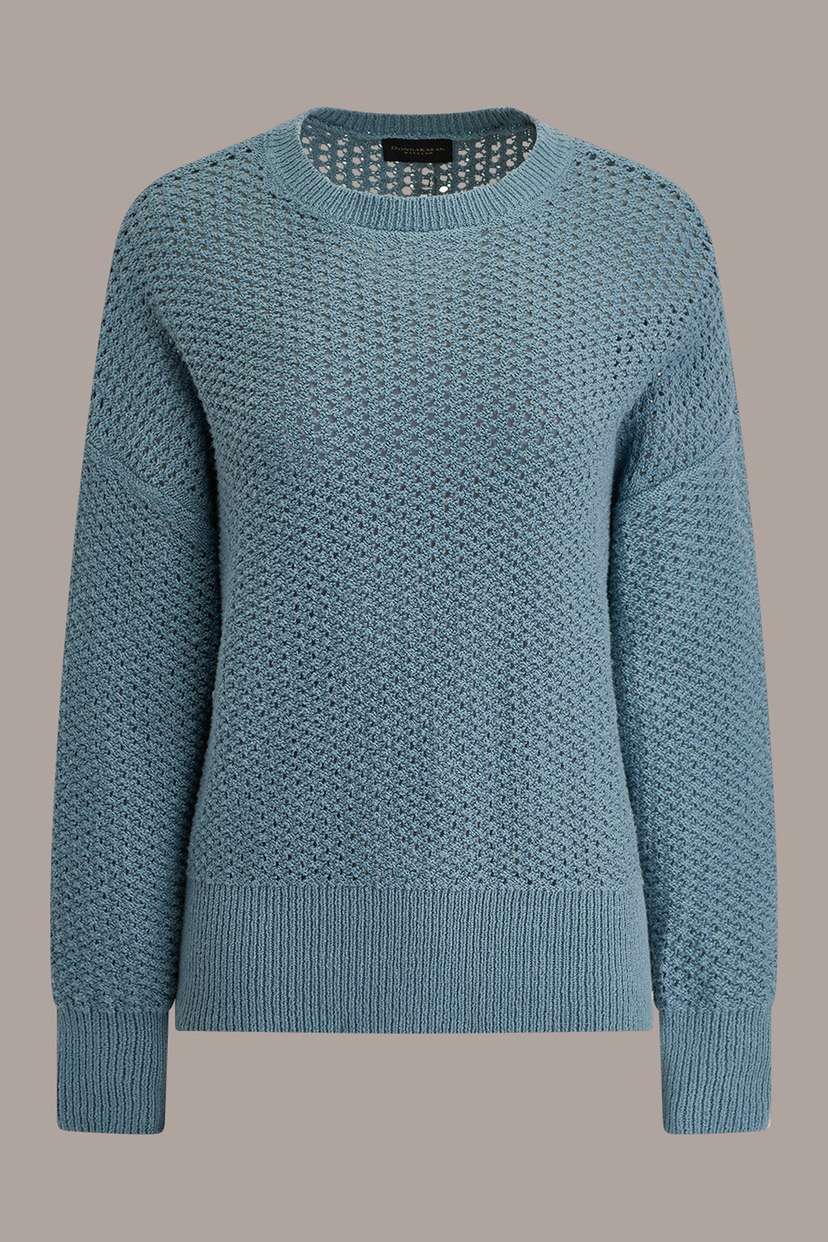 Donna Karan LONG SLEEVE OPEN STITCH SWEATER
