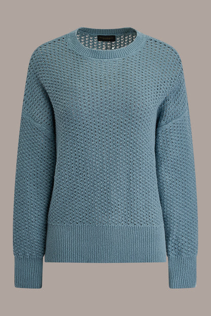 Donna Karan LONG SLEEVE OPEN STITCH SWEATER