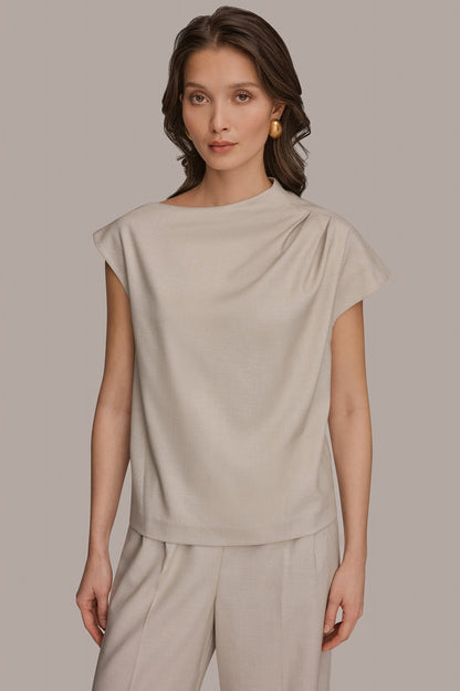 Donna Karan ASYMMETRIC DRAPE BLOUSE