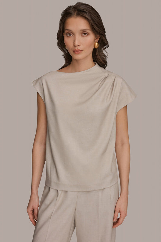 Donna Karan ASYMMETRIC DRAPE BLOUSE