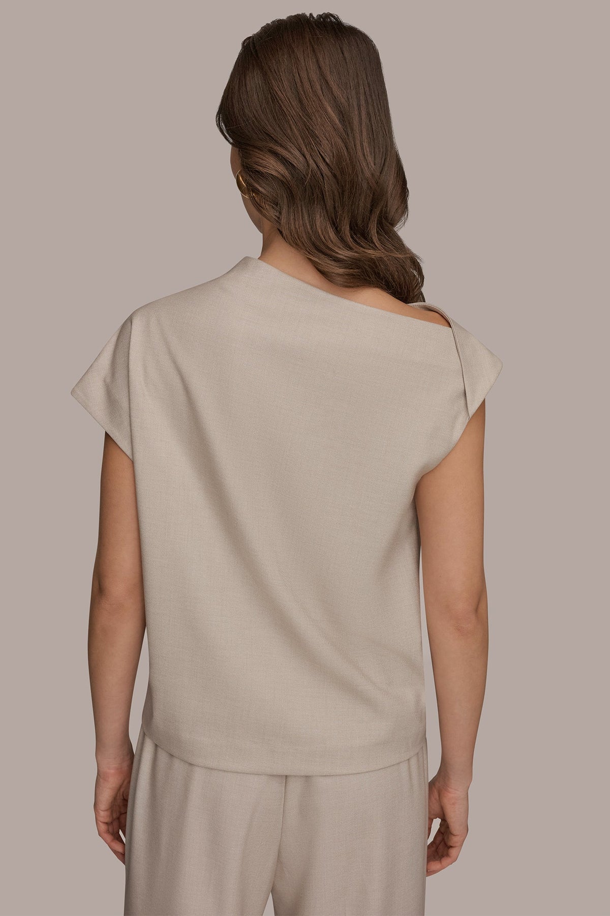 Donna Karan ASYMMETRIC DRAPE BLOUSE