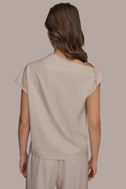 Donna Karan ASYMMETRIC DRAPE BLOUSE