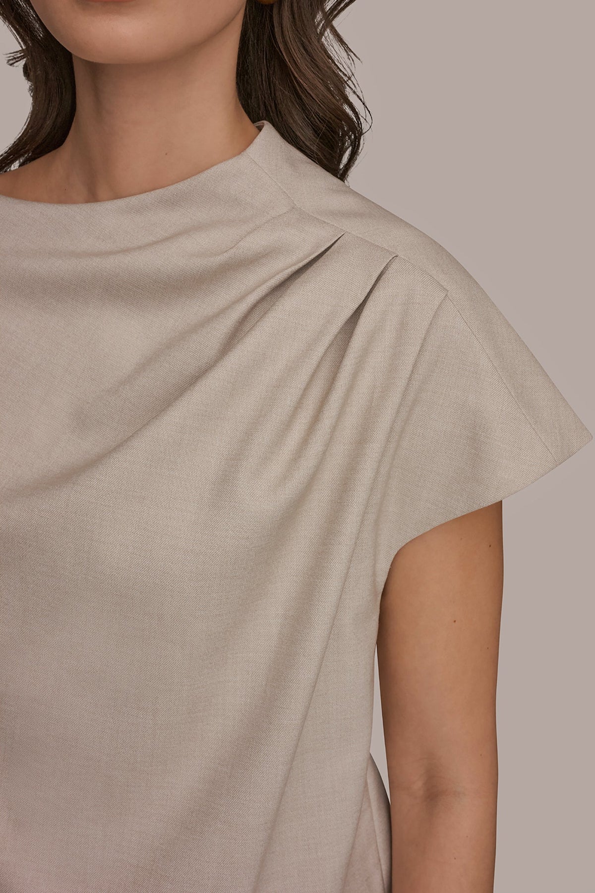 Donna Karan ASYMMETRIC DRAPE BLOUSE
