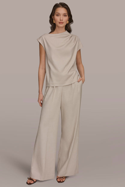 Donna Karan ASYMMETRIC DRAPE BLOUSE