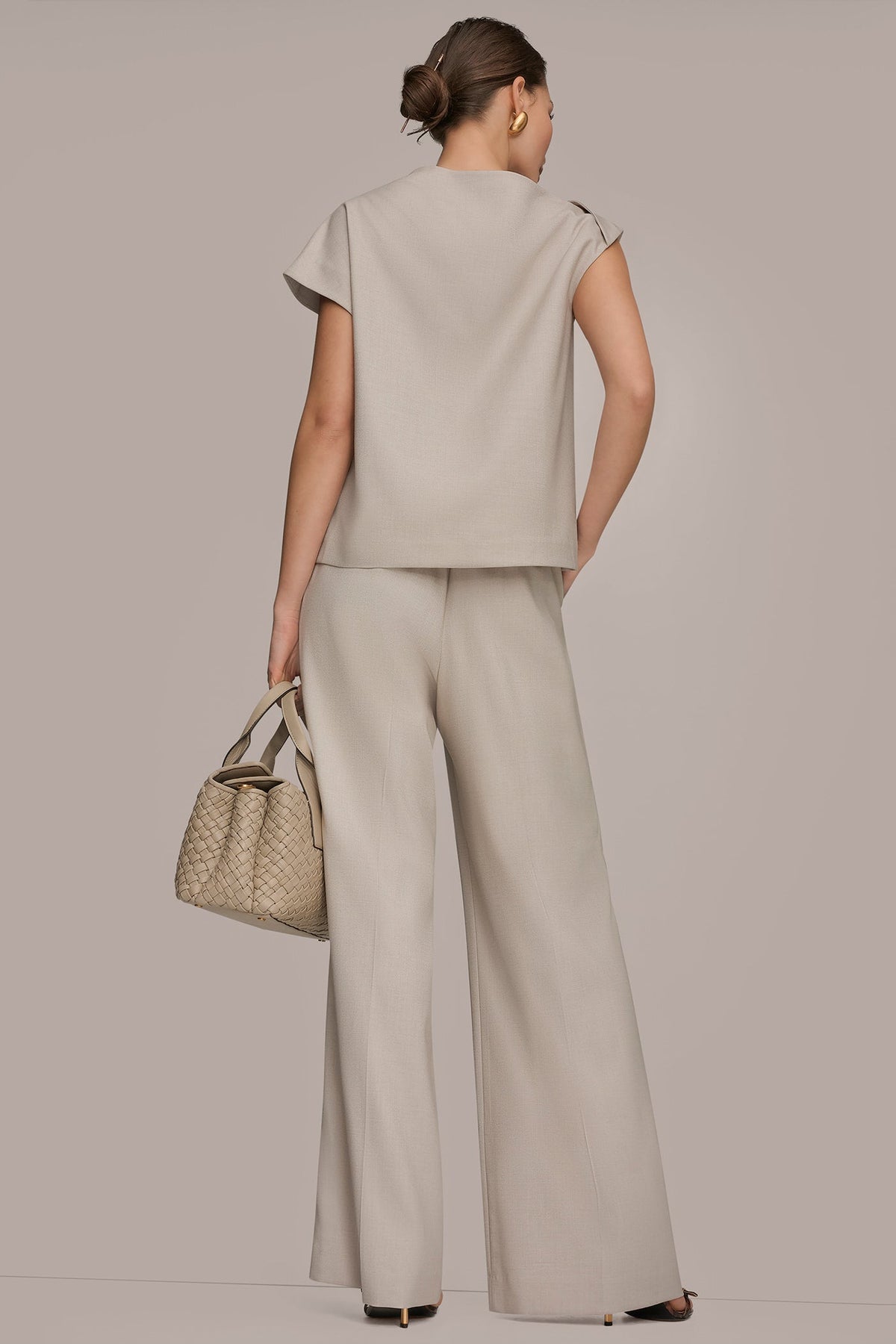 Donna Karan ASYMMETRIC DRAPE BLOUSE