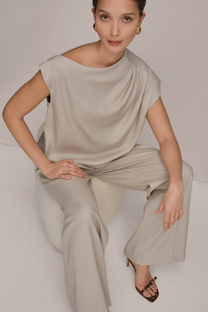 Donna Karan ASYMMETRIC DRAPE BLOUSE
