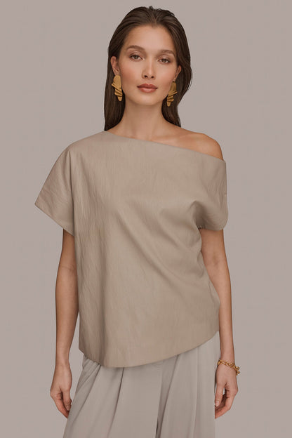 Donna Karan ASYMMETRIC ANGLE HEM TOP