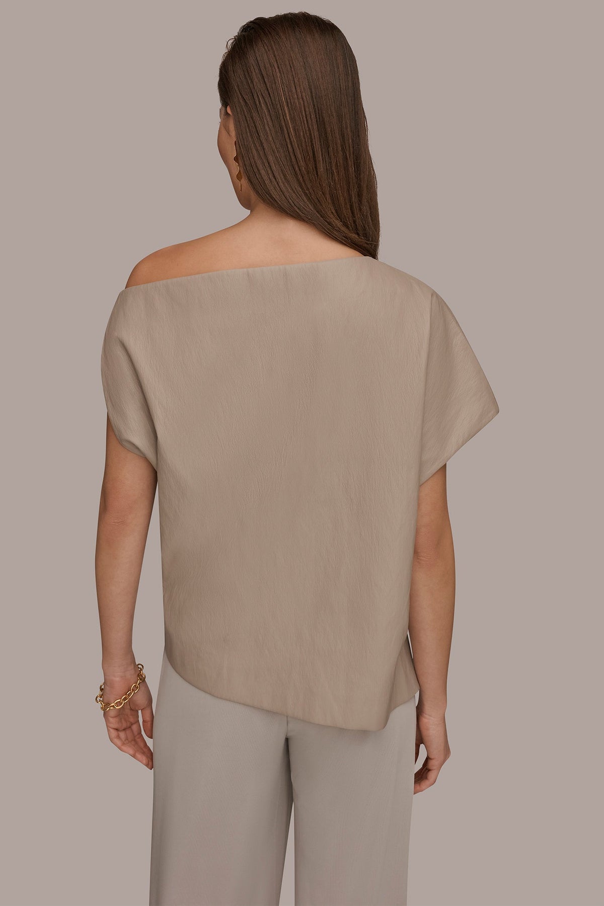 Donna Karan ASYMMETRIC ANGLE HEM TOP