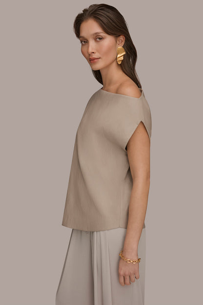 Donna Karan ASYMMETRIC ANGLE HEM TOP