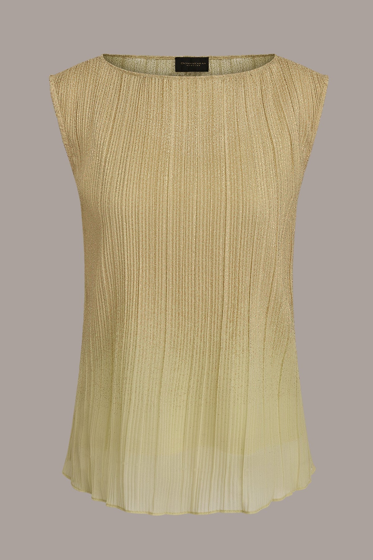 Donna Karan SLEEVELESS METALLIC BLOUSE