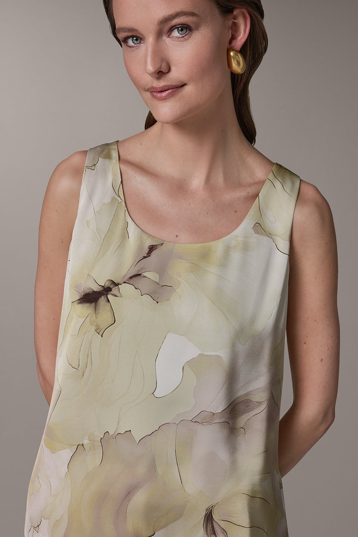 Donna Karan SLEEVELESS FLORAL CAMI