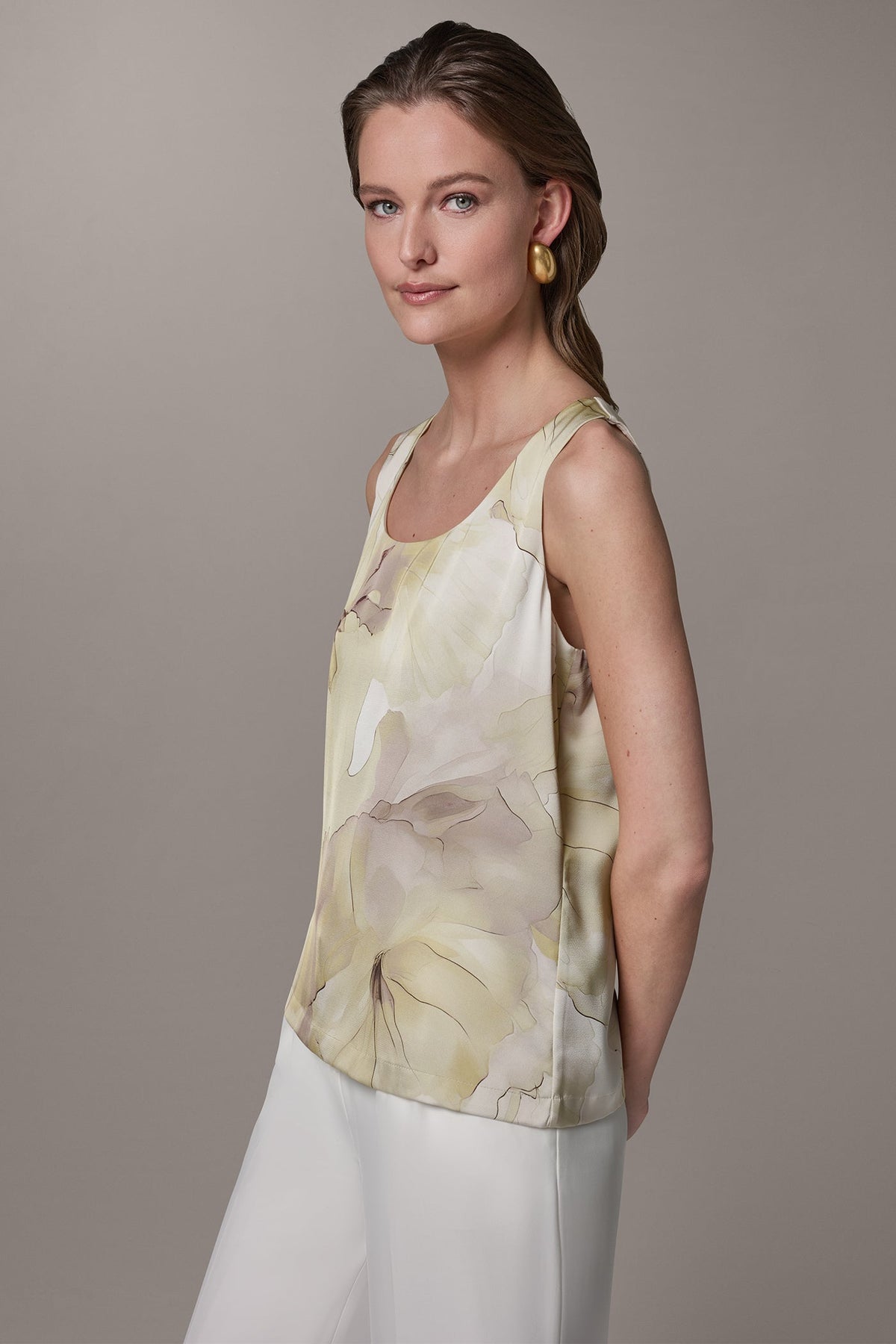 Donna Karan SLEEVELESS FLORAL CAMI
