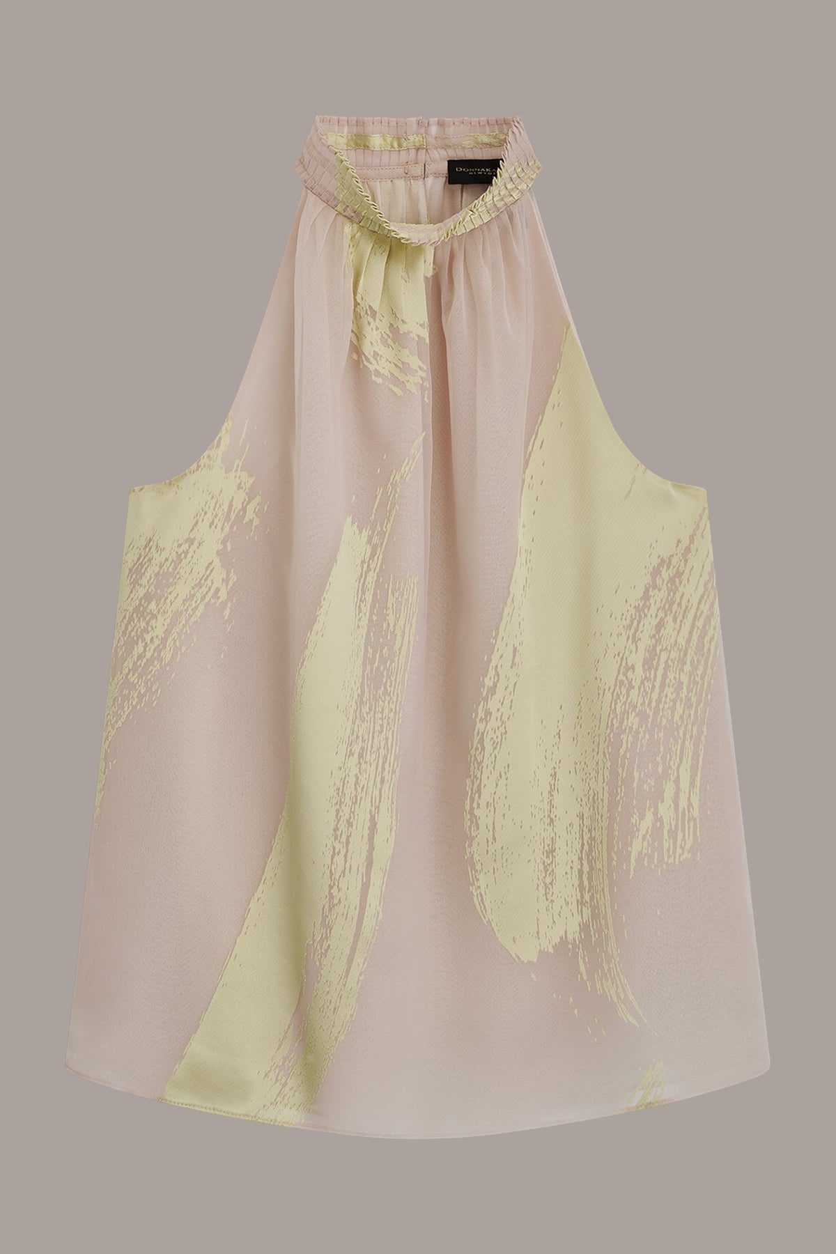 Donna Karan SLEEVELESS METALLIC BRUSHSTROKE BLOUSE