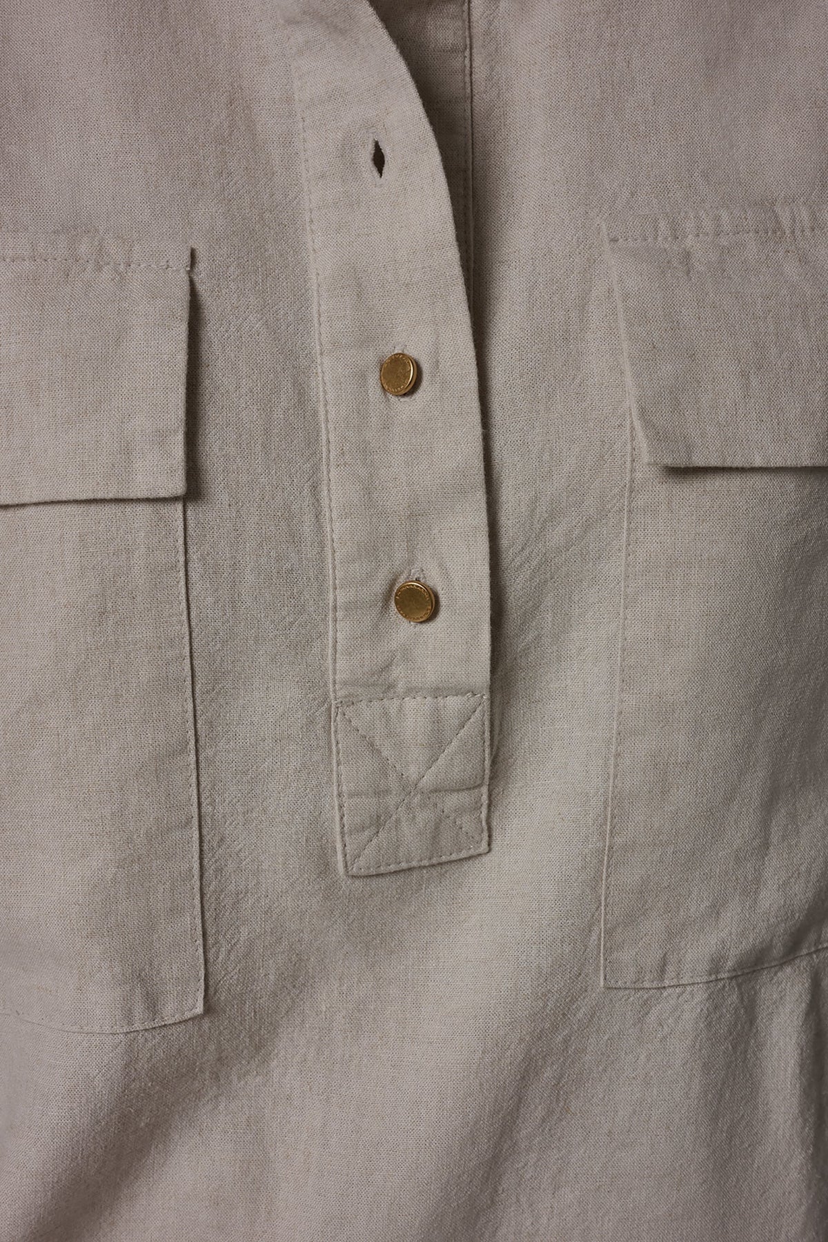 Donna Karan CAP SLEEVE CAMP SHIRT