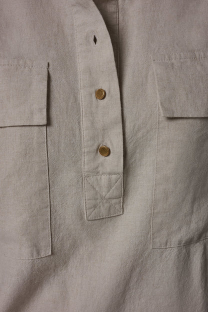 Donna Karan CAP SLEEVE CAMP SHIRT