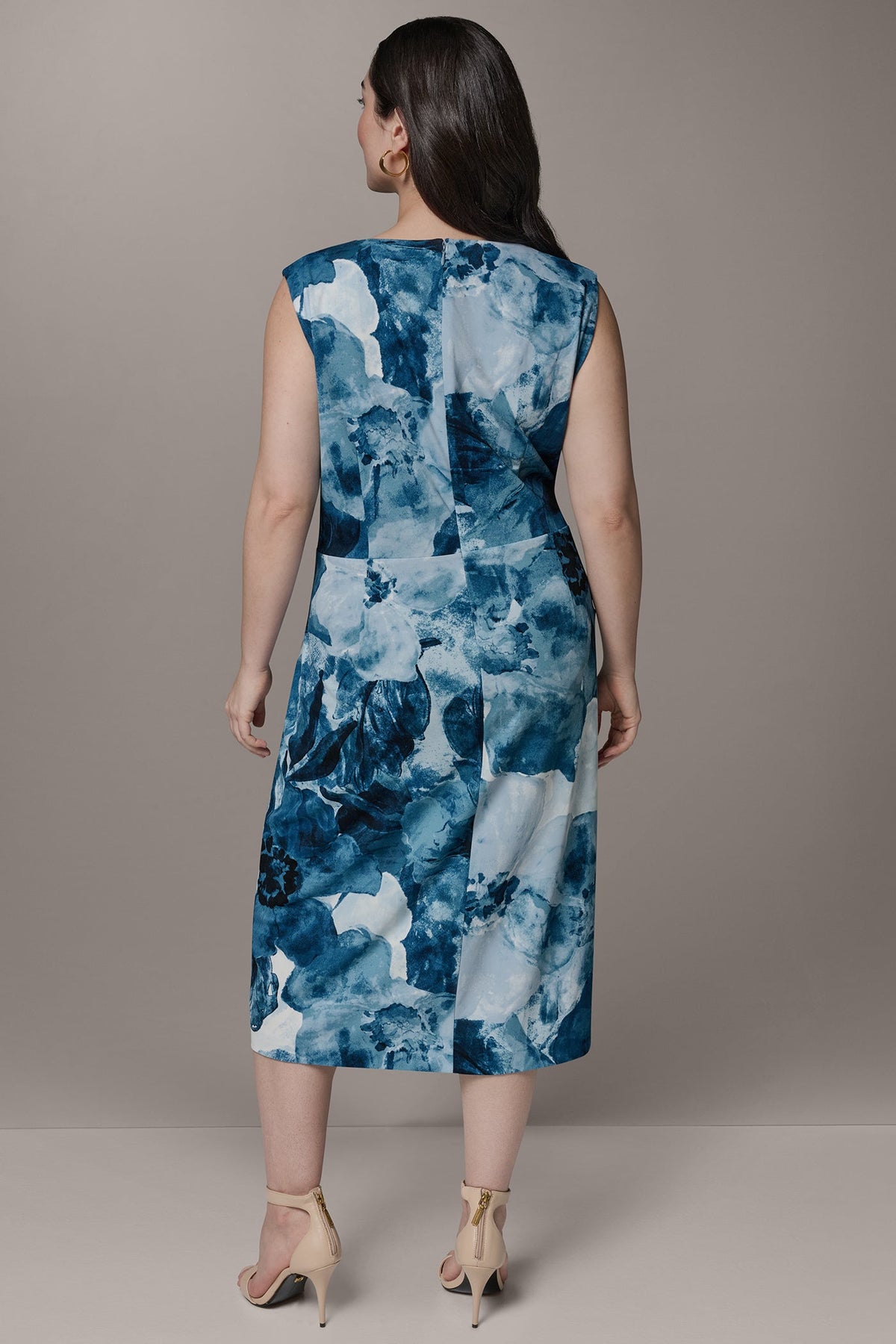 Donna Karan SLEEVELESS TWIST WAIST MIDI SHEATH