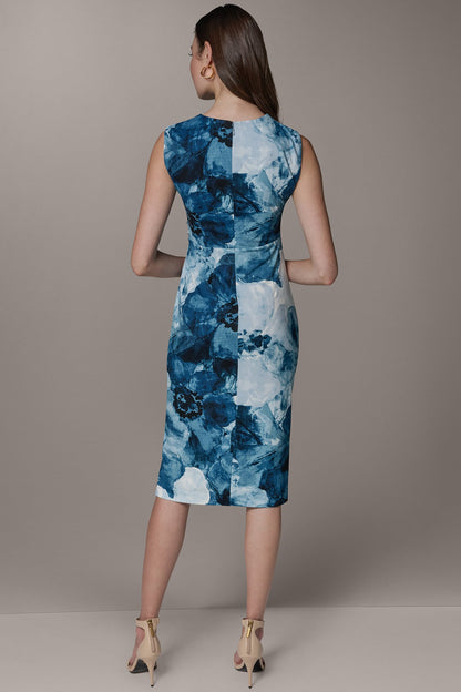 Donna Karan SLEEVELESS TWIST WAIST MIDI SHEATH