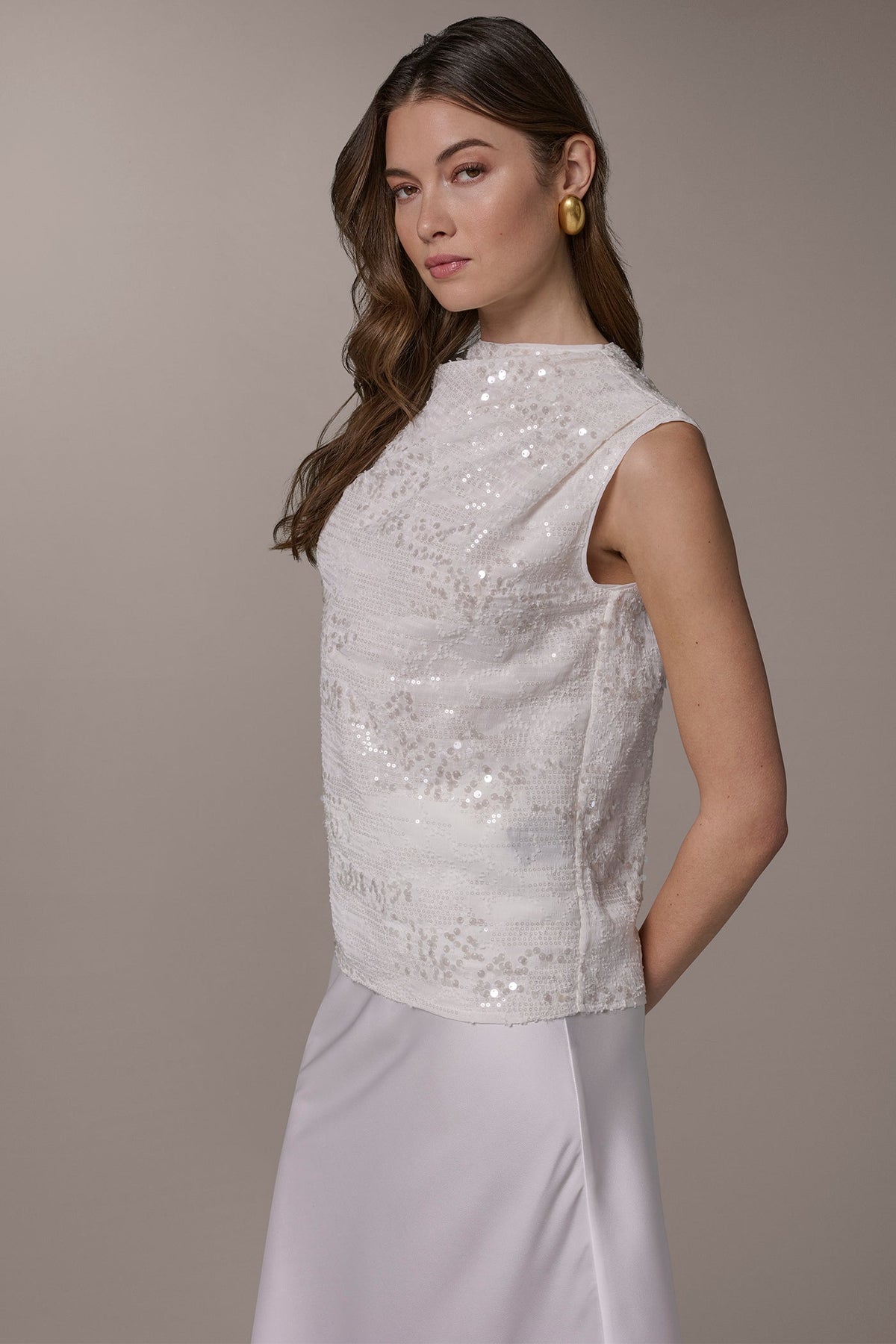 Donna Karan SEQUIN BLOUSE