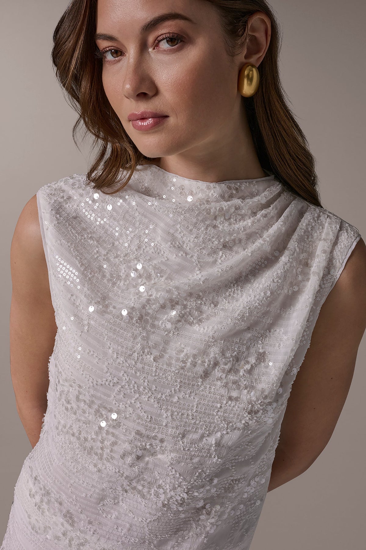Donna Karan SEQUIN BLOUSE