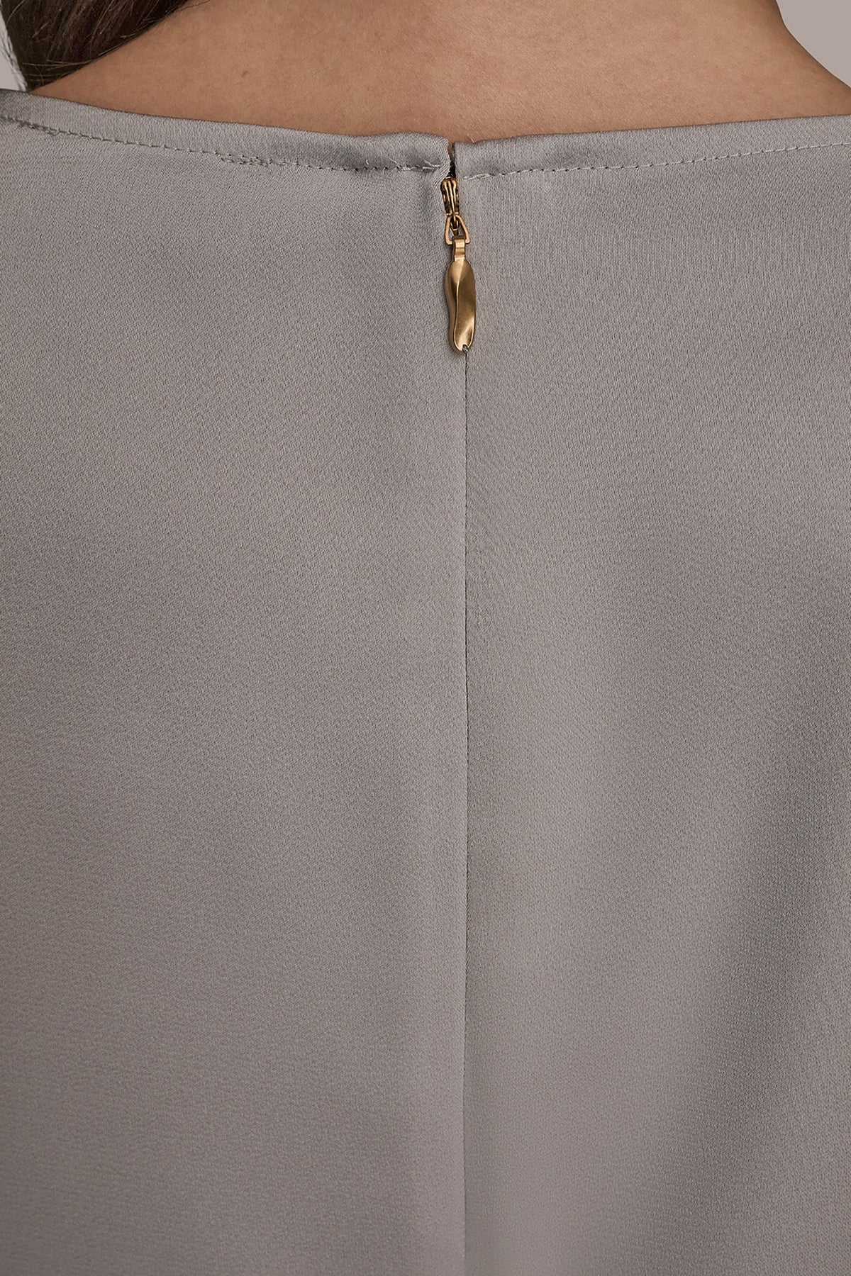 Donna Karan LONG SLEEVE DRAPE BLOUSE