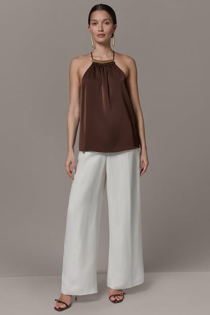 Donna Karan SLEEVELESS HALTER TOP