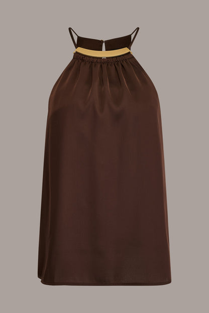 Donna Karan SLEEVELESS HALTER TOP