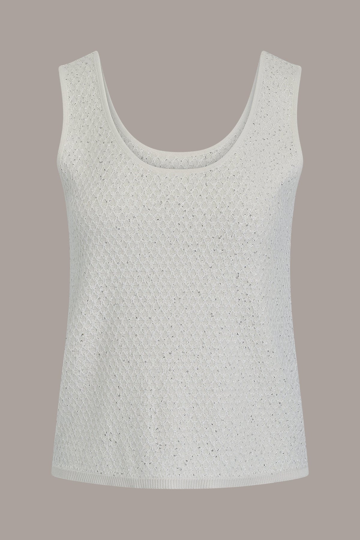 Donna Karan SLEEVELESS SEQUIN SWEATER CAMI