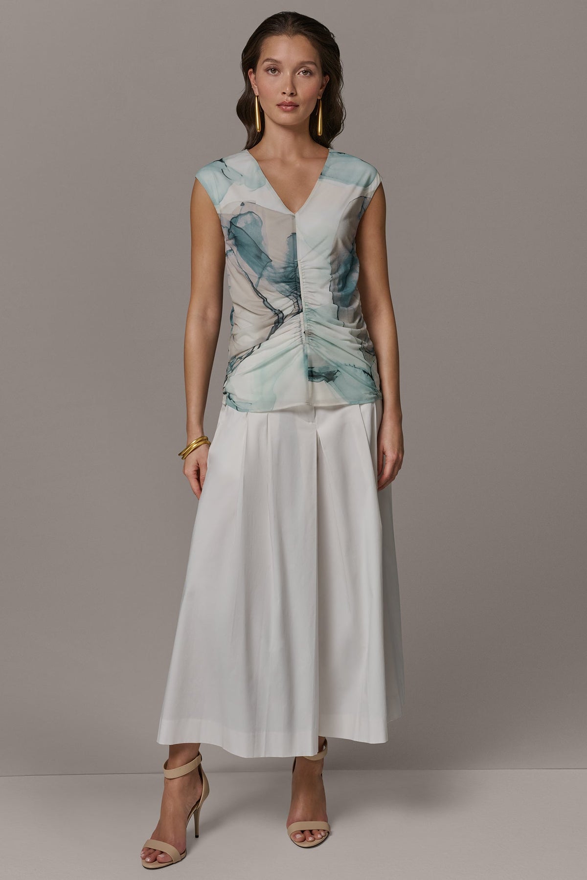 Donna Karan RUCHED BLOUSE