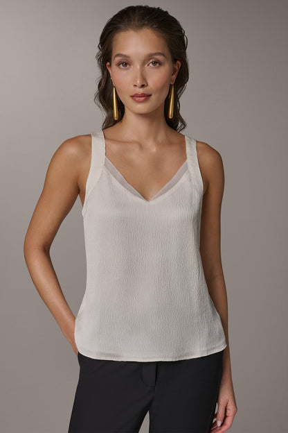 Donna Karan CHIFFON TRIM SHELL