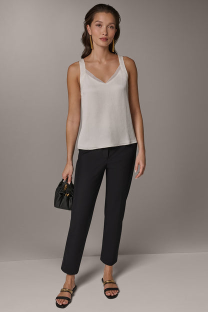 Donna Karan CHIFFON TRIM SHELL