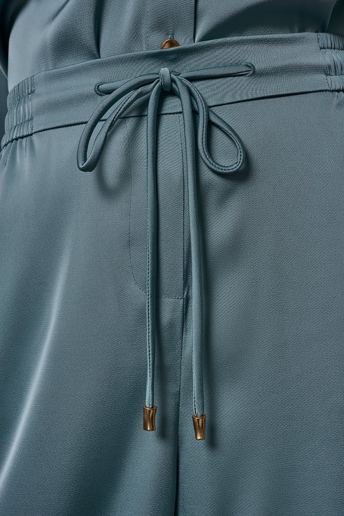 Donna Karan SATIN HIGH-RISE WIDE-LEG PANT