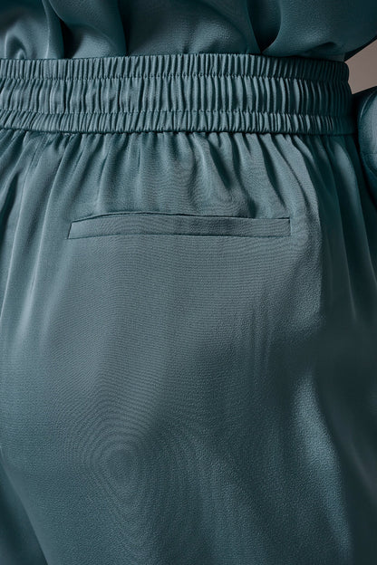 Donna Karan SATIN HIGH-RISE WIDE-LEG PANT