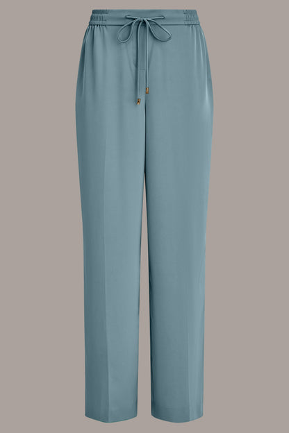 Donna Karan SATIN HIGH-RISE WIDE-LEG PANT