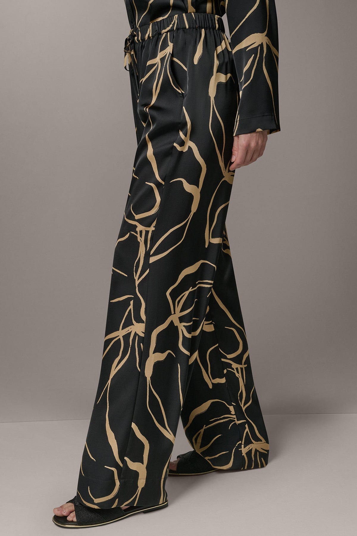 Donna Karan EXTRA HIGH-RISE WIDE-LEG PULL-ON PANT