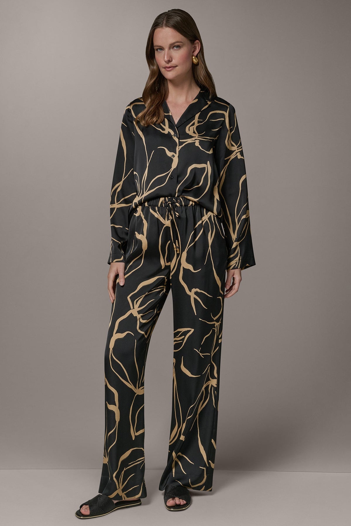 Donna Karan EXTRA HIGH-RISE WIDE-LEG PULL-ON PANT