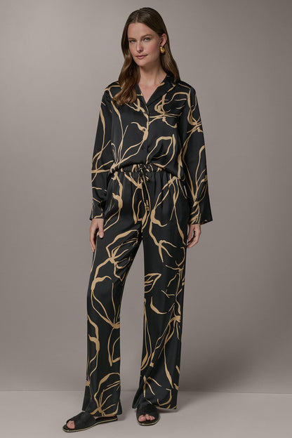 Donna Karan EXTRA HIGH-RISE WIDE-LEG PULL-ON PANT