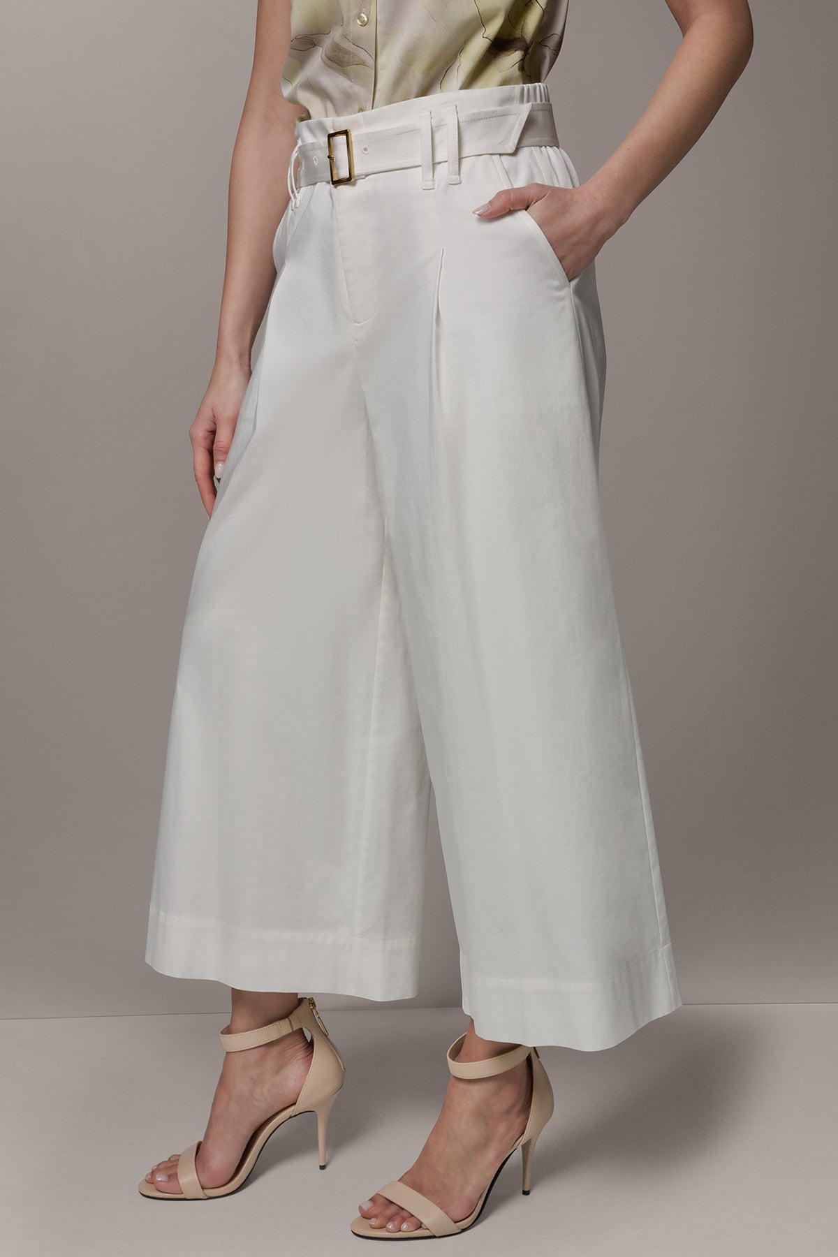 Donna Karan CROPPED EXTRA HIGH-RISE WIDE-LEG PANT