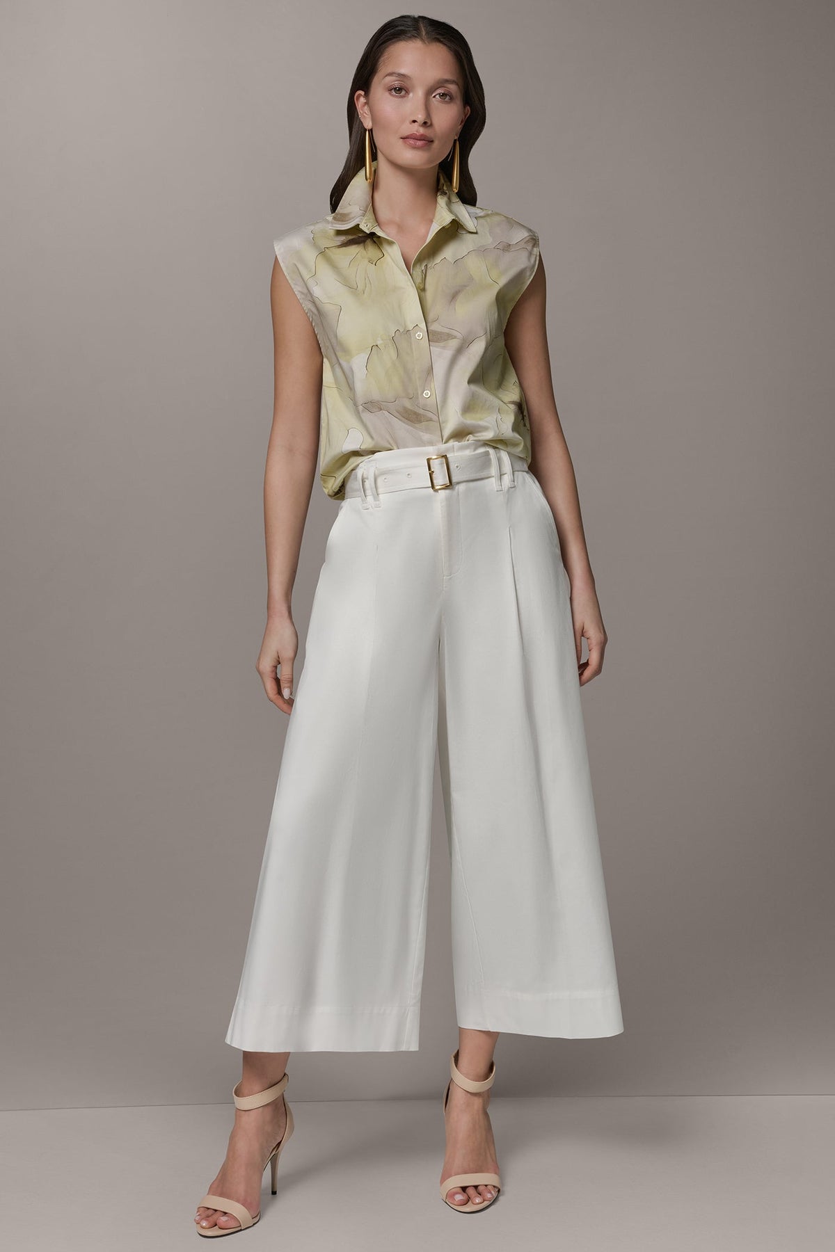 Donna Karan CROPPED EXTRA HIGH-RISE WIDE-LEG PANT