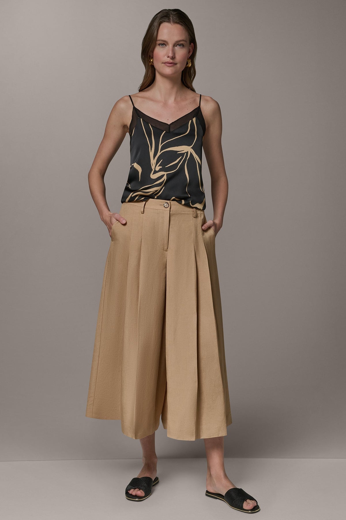 Donna Karan EXTRA HIGH-RISE WIDE-LEG CULOTTE