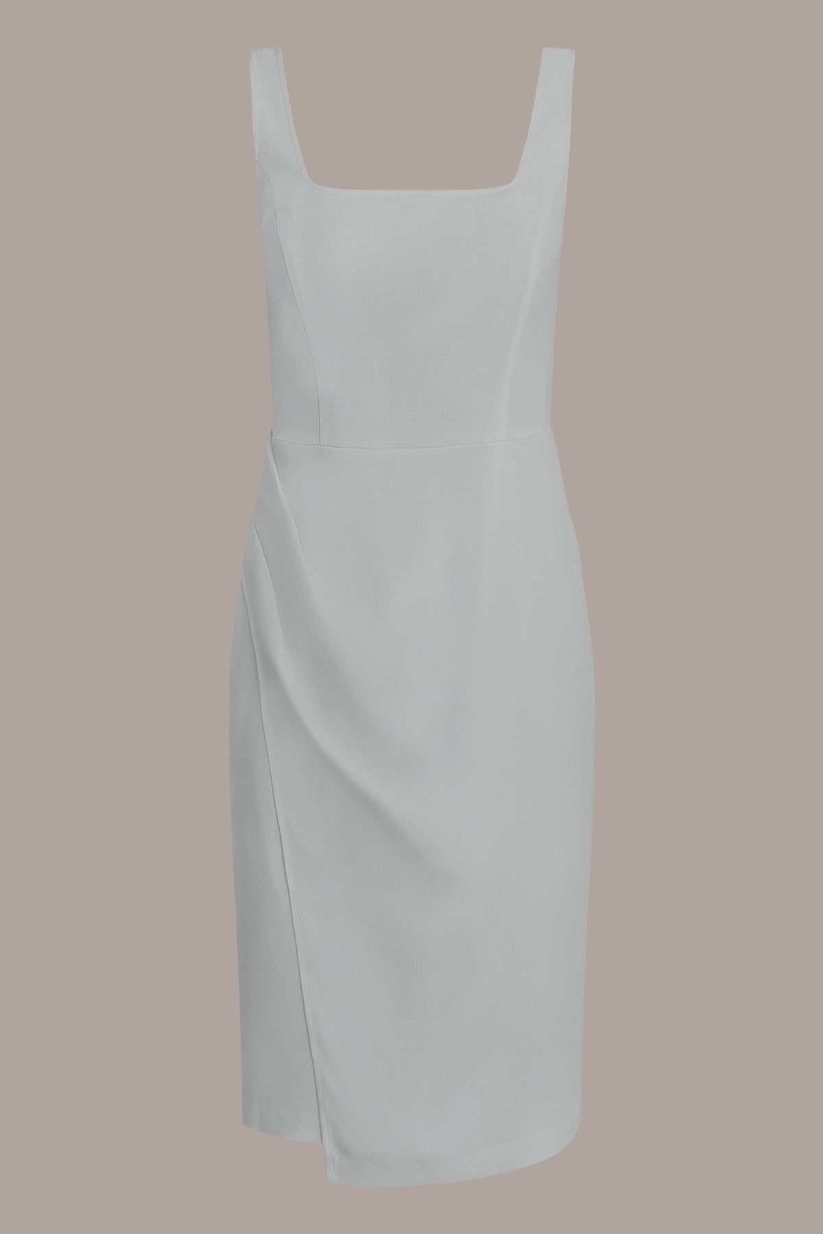 Donna Karan TENCEL WRAP-EFFECT MIDI SHEATH DRESS