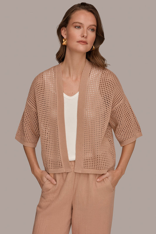 Donna Karan OPEN STITCH CARDIGAN
