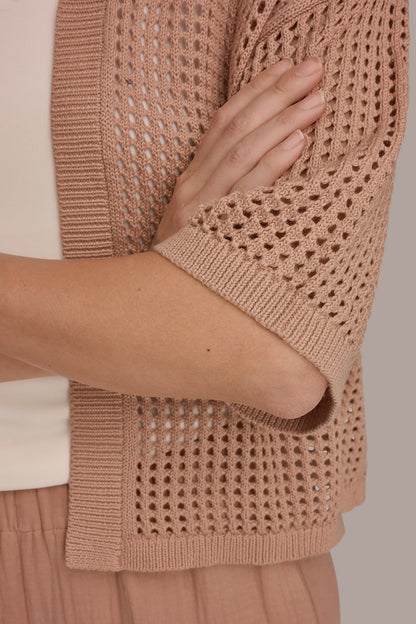 Donna Karan OPEN STITCH CARDIGAN