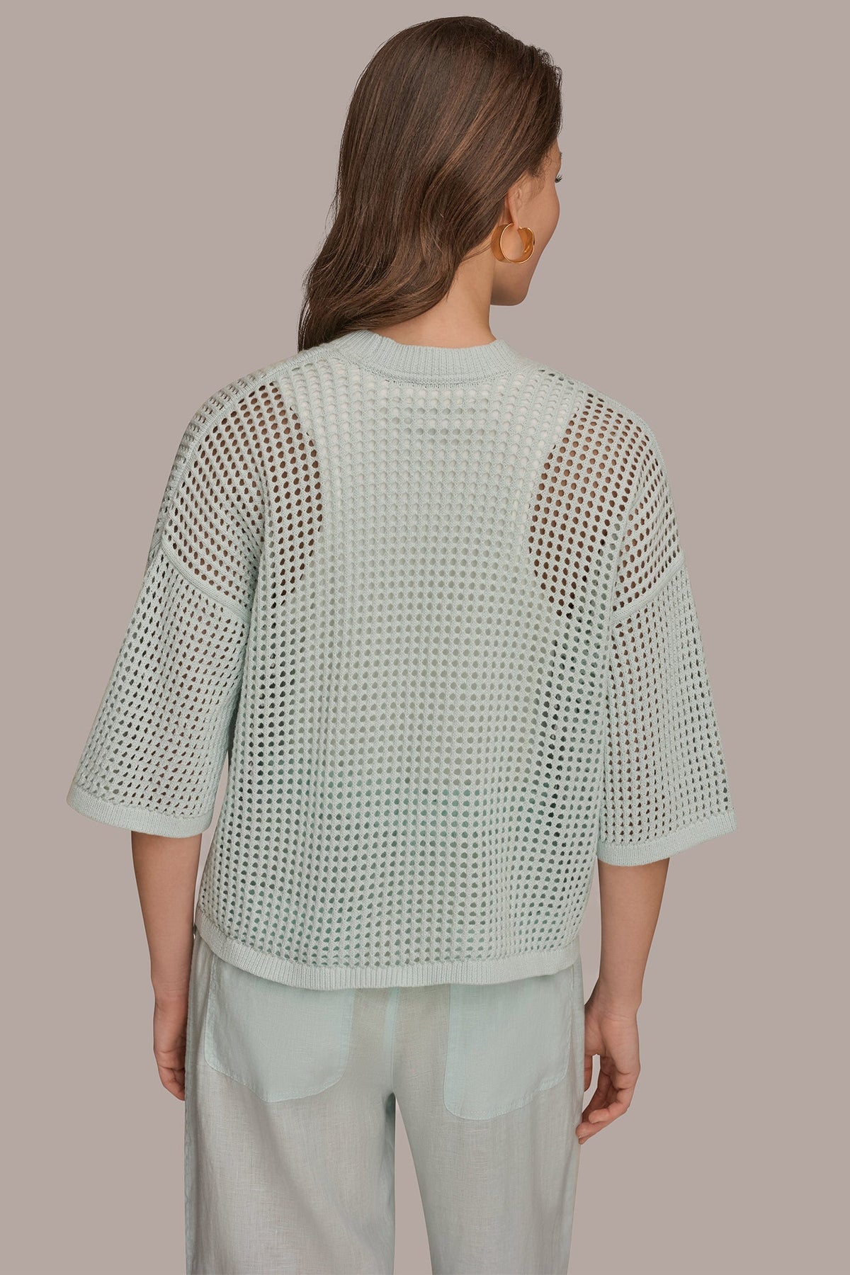 Donna Karan OPEN STITCH CARDIGAN