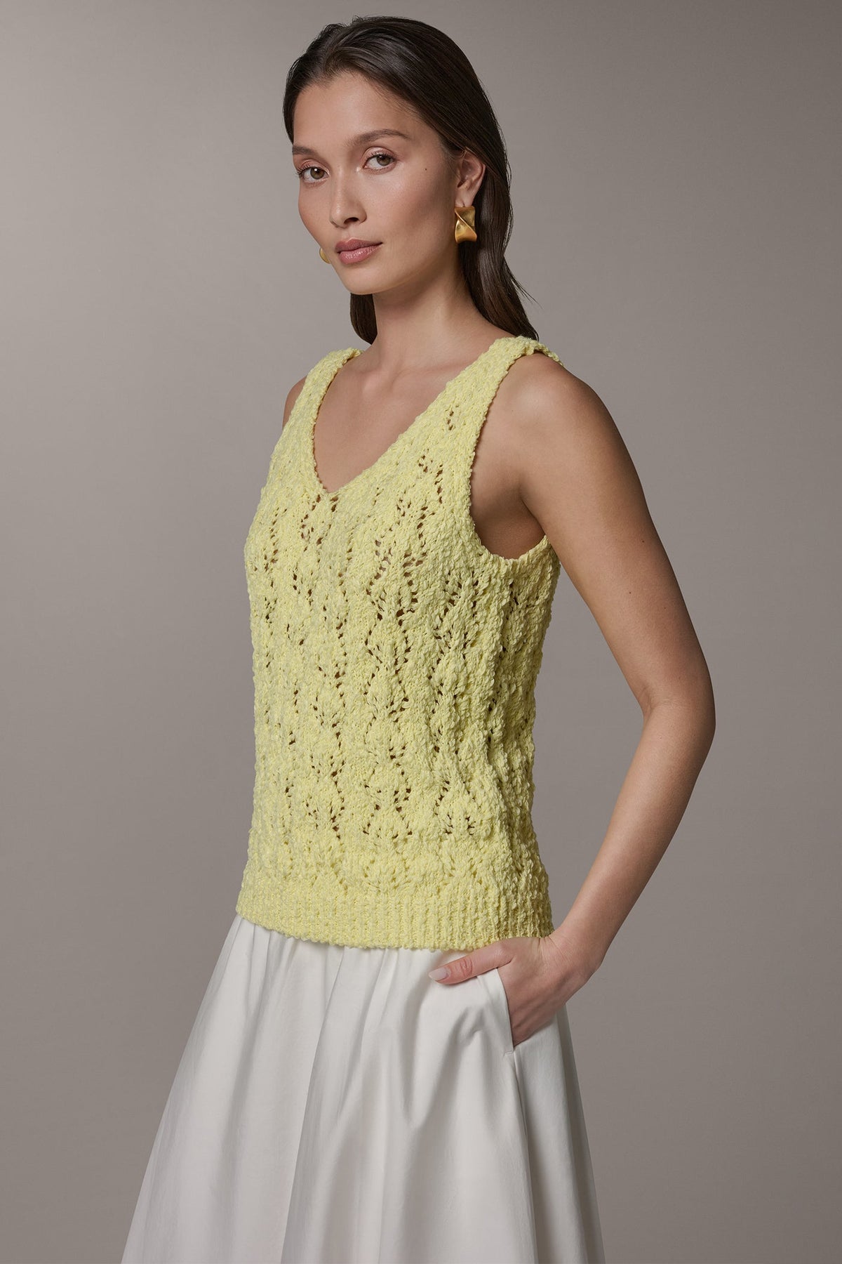 Donna Karan SLEEVELESS SWEATER TANK