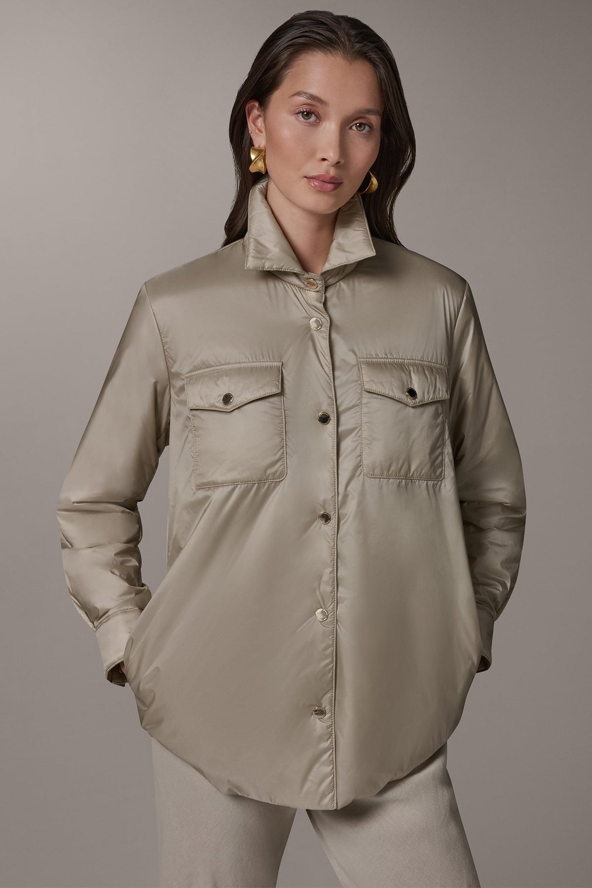 Donna Karan LONG SLEEVE SHIRT JACKET